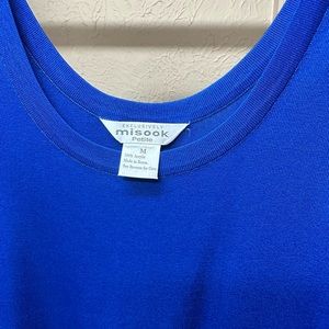 Misook Royal blue middle petite tank top
